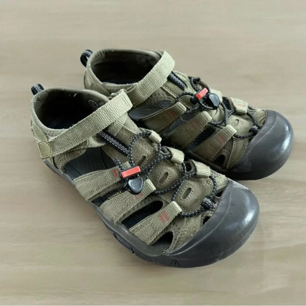Keen Newport h2 1025060 Olive Orange Water Sandals Hiking U6 EU 38‎